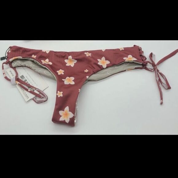 Nirvanic Swim Bikini Umika Bottom in Plumeria Clay (M) - Picture 3 of 5